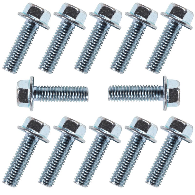 BEONEO 551664 for Chevy Intake Manifold Bolt 3816x1 Chevrolet V8 Small Blocks 265 283 305 327 350 383 400 19551995 for MS 903142 Intake Manifold Gasket Zinc Coated 12 Bolts Gen I Heads
